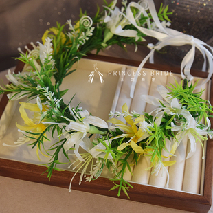 王妃新品森系仿真花仙美田园风新娘花环头饰旅游度假写真拍照道具