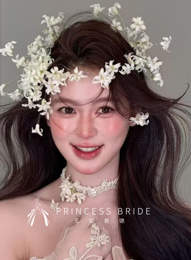 小碎花新娘头饰婚纱发饰影楼新娘