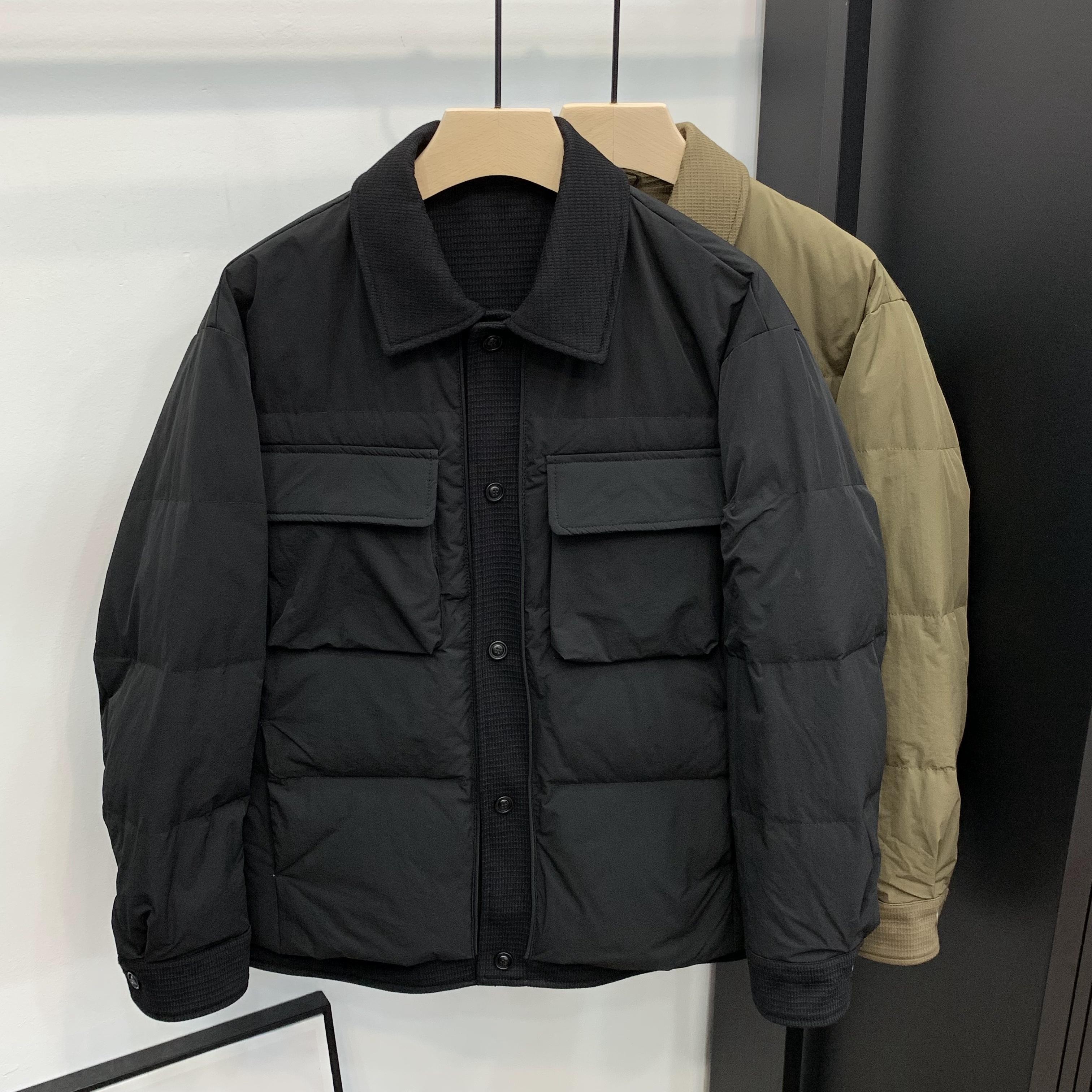 男士休闲短款加厚保暖羽绒服翻领