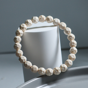 猛犸象牙天然冰料牙尖料手工无相男女单圈男女文玩手串佛珠手链