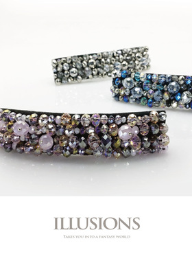 【特卖不退换】illusions [方糖] 满水钻发卡女高档成人奢华百搭