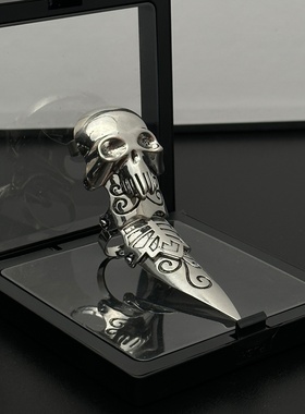 暗黑复古骷髅关节指环戒指潮男女