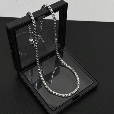 轻奢小众麻花链钛钢中性项链男生