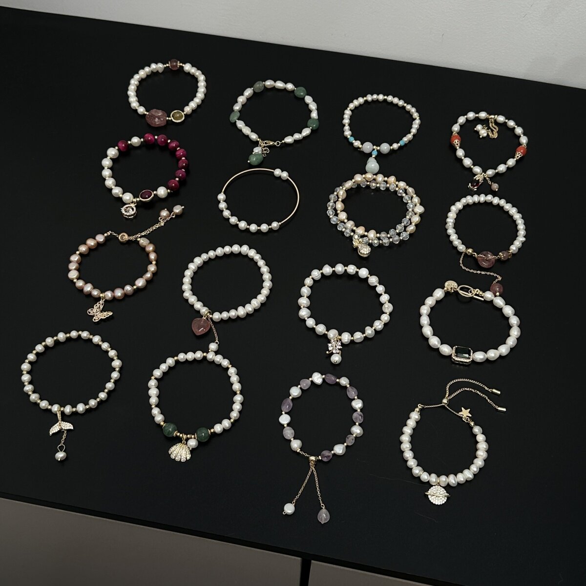 天然淡水巴洛克珍珠手链女轻奢精致小众设计感高品质手串时尚手饰