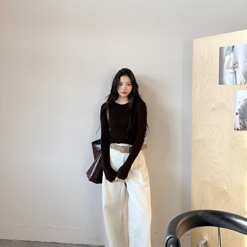 升级款丨拾光丨扬子120's精纺羊毛丨短款秋冬打底针织衫-MY6251