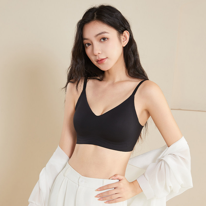 里衬桑蚕丝无痕内衣丨亲肤舒适真丝内里不可拆卸薄杯美背-6888