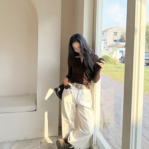 莱赛尔纤维·绵羊毛弹力针织面料丨顺滑感透气舒适长袖T恤-MY5824