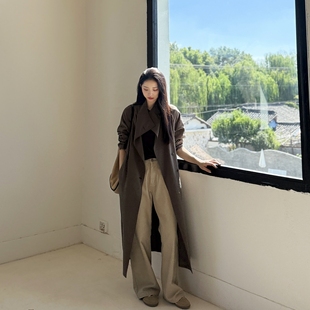 风中的泰晤士丨稀缺桑蚕丝·丝锦绉丨肌理干丝面料宽松风衣MY5821