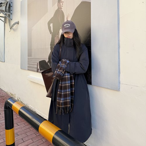 规则省略丨90白鹅绒丨高级感中长款风衣羽绒服廓形鹅绒服-MY6428