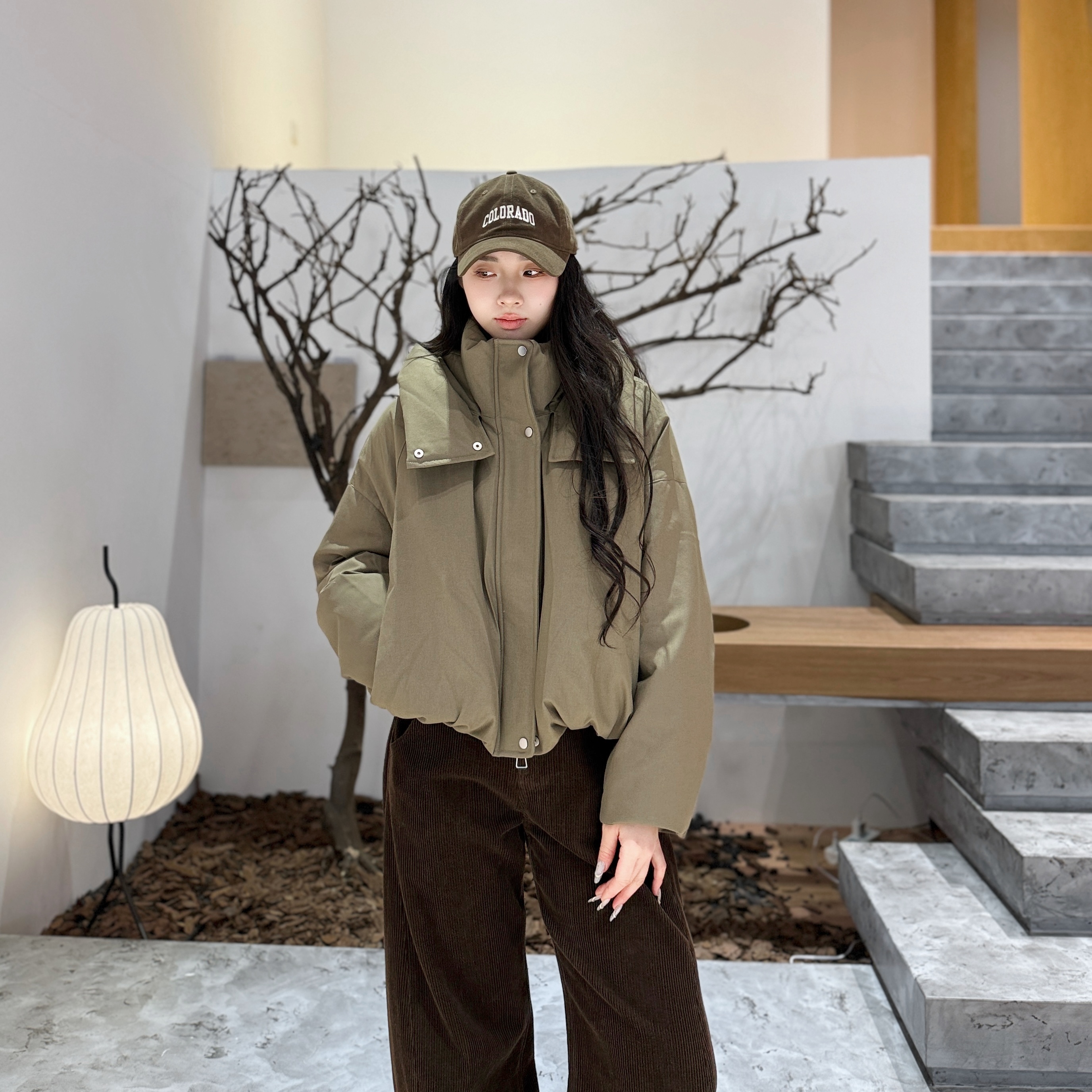 维纳亚丨Downplus-90鹅绒丨真丝中空纱蝙蝠袖鹅绒羽绒服-MY6443