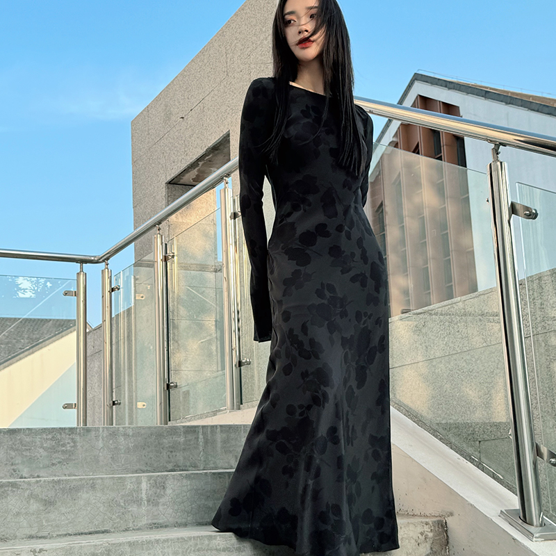 乌托邦丨100桑蚕丝丨45°斜裁R*P慵懒度假真丝双绉连衣裙-MY4647