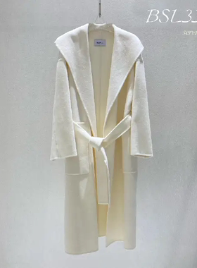 年终大衣专场丨100绵羊毛丨浴袍款无扣双面大衣-MY6731