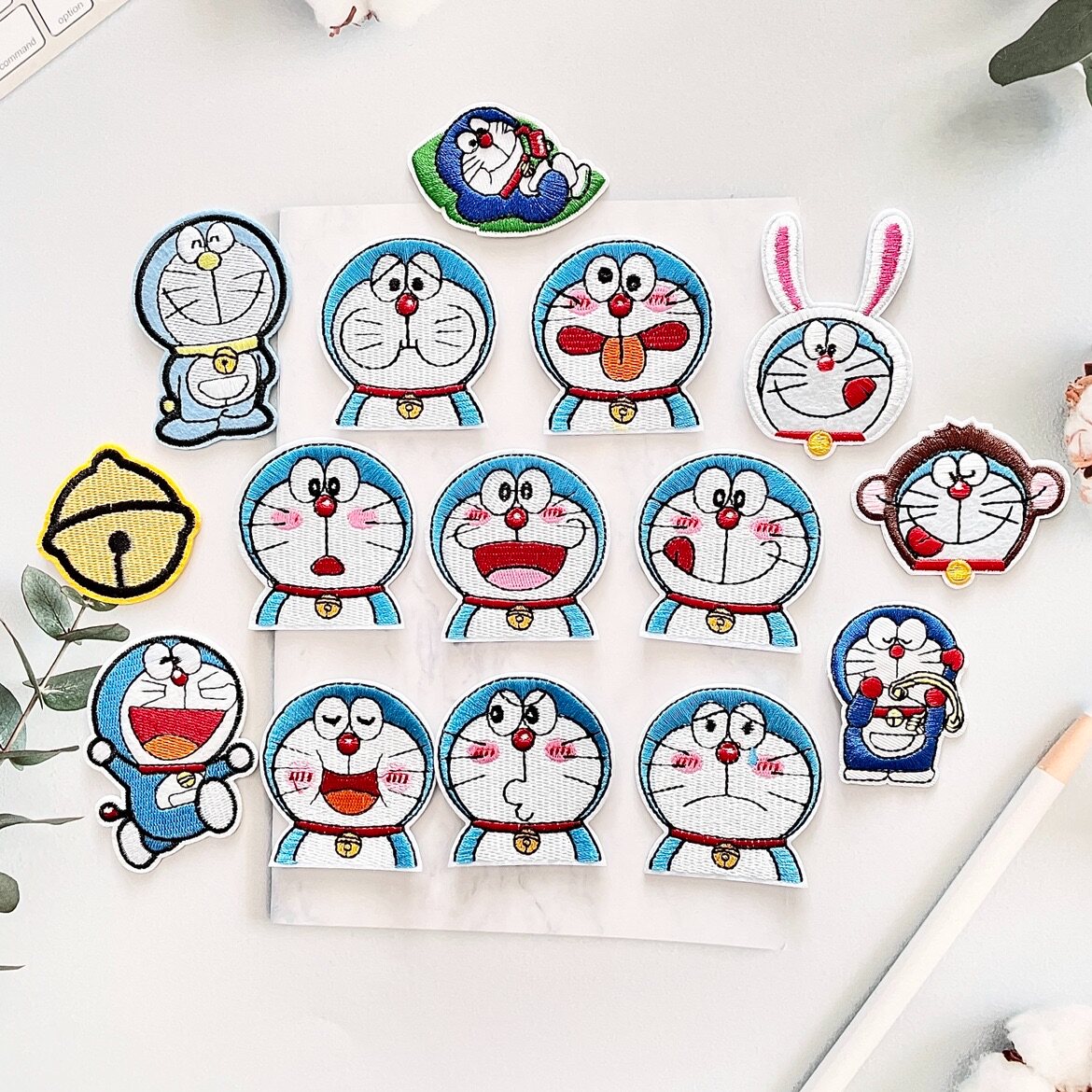 熨烫款日本哆啦a梦机器猫小铃铛卡通动画可爱儿童刺绣布贴补丁