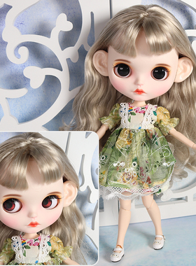 DBS Blythe小布娃娃改娃磨砂成品开眼眼片带衣服礼盒套装女生礼物