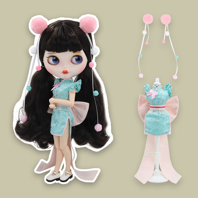 blythe布娃娃娃衣旗袍套装ob24