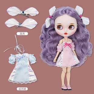 Blythe小布娃娃衣服可爱粉嫩淑女连衣裙OB24丽佳azone娃衣 DBS