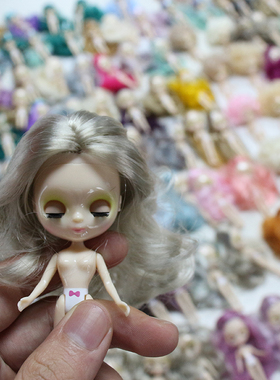 DBS blythe mini清仓迷你布娃娃原妆小小布可改娃随机盲盒盲袋