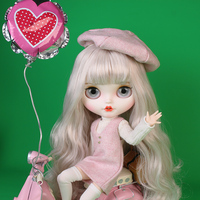 Blythe小布娃娃白肌磨砂脸关节改妆改娃成品洋娃娃套装女生礼物