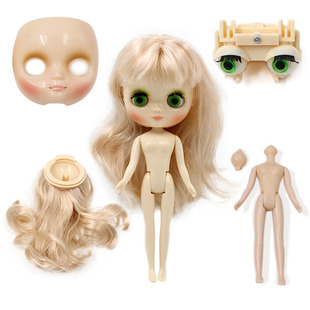 ICY 小布娃娃中布配件头皮头壳面壳眼串眼架素体关节体 DBS