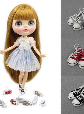 ICY DBS Blythe小布娃娃休闲百搭玩具迷你帆布鞋azone关节体可穿