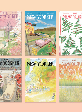 纽约客海报The New Yorker杂志封面美式复古墙贴卡片卧室装饰画