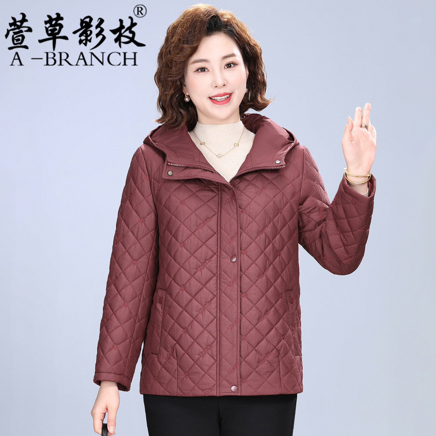 洋气妈妈秋冬装外套2025新款中老年女装棉衣棉服短款时尚夹棉上衣,女装/女士精品,中老年女装,淘宝优惠券,粉丝福利购,淘宝优惠卷