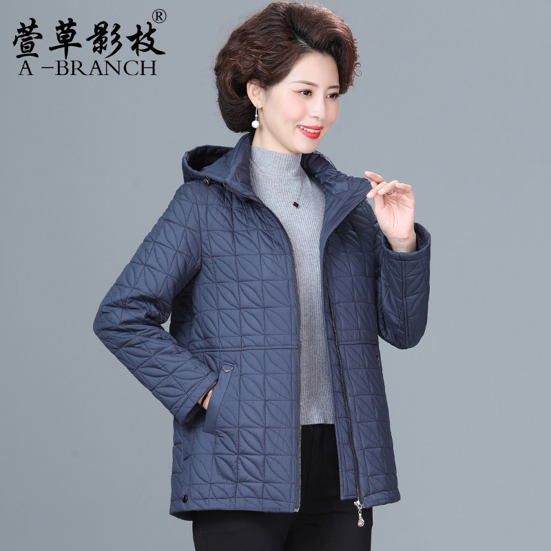 大码妈妈秋冬装棉服外套2025新款中老年女宽松棉衣洋气薄款小棉袄