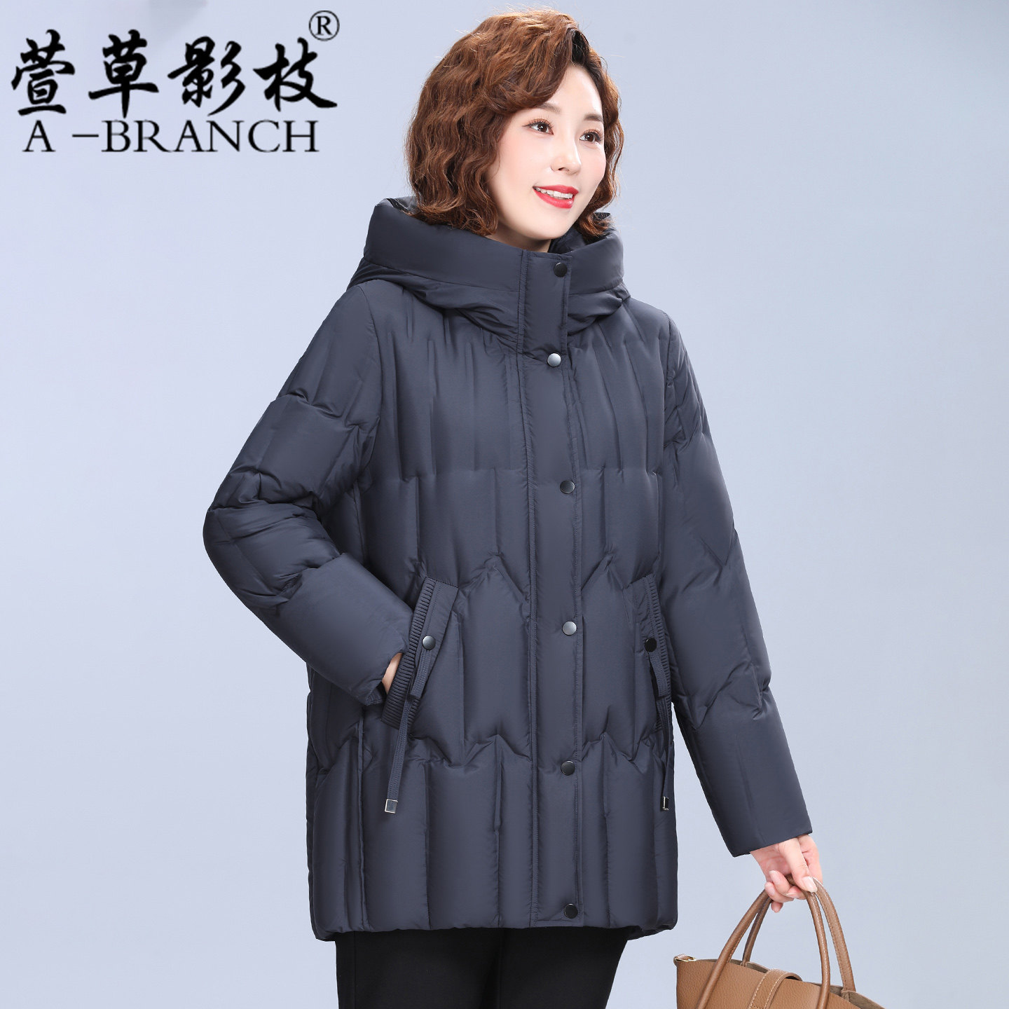 中老年女冬装羽绒服中长款2025新款中年妈妈时尚加厚冬季鸭绒外套