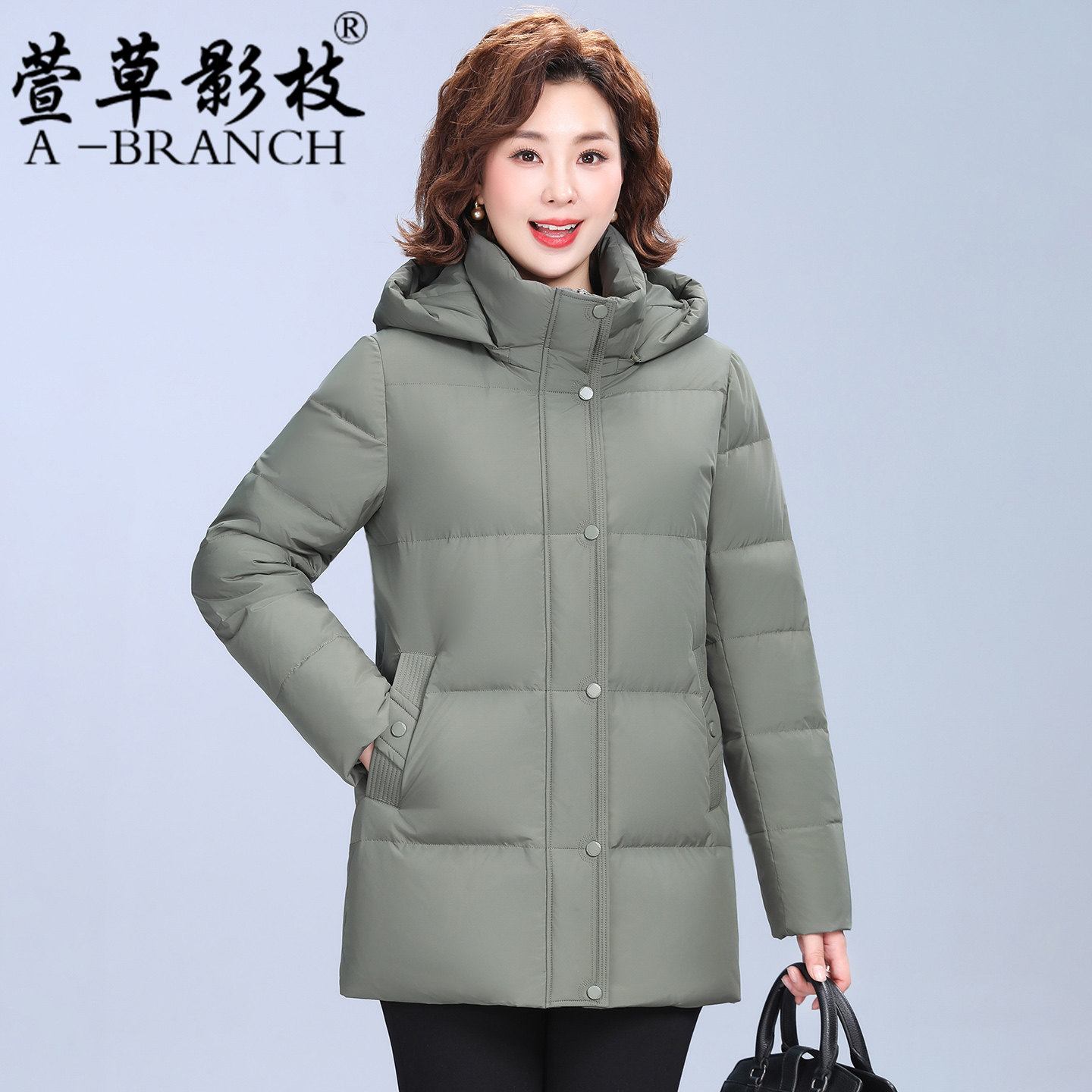 妈妈冬装羽绒服2025新款大码加厚中长款中老年女装保暖白鸭绒外套