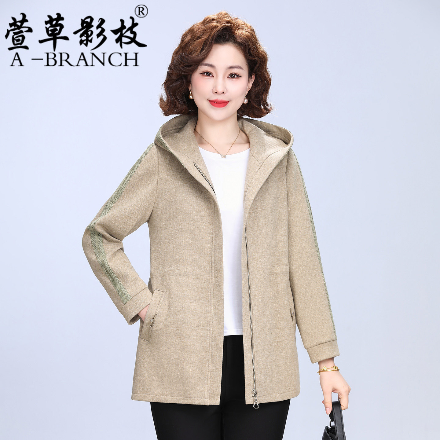 妈妈洋气外套春秋装2026新款中年女装风衣时尚休闲显瘦中老年上衣