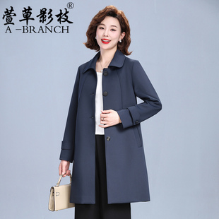 中老年人春秋装外套女2026新款时尚妈妈风衣洋气上衣高贵夫人衣服