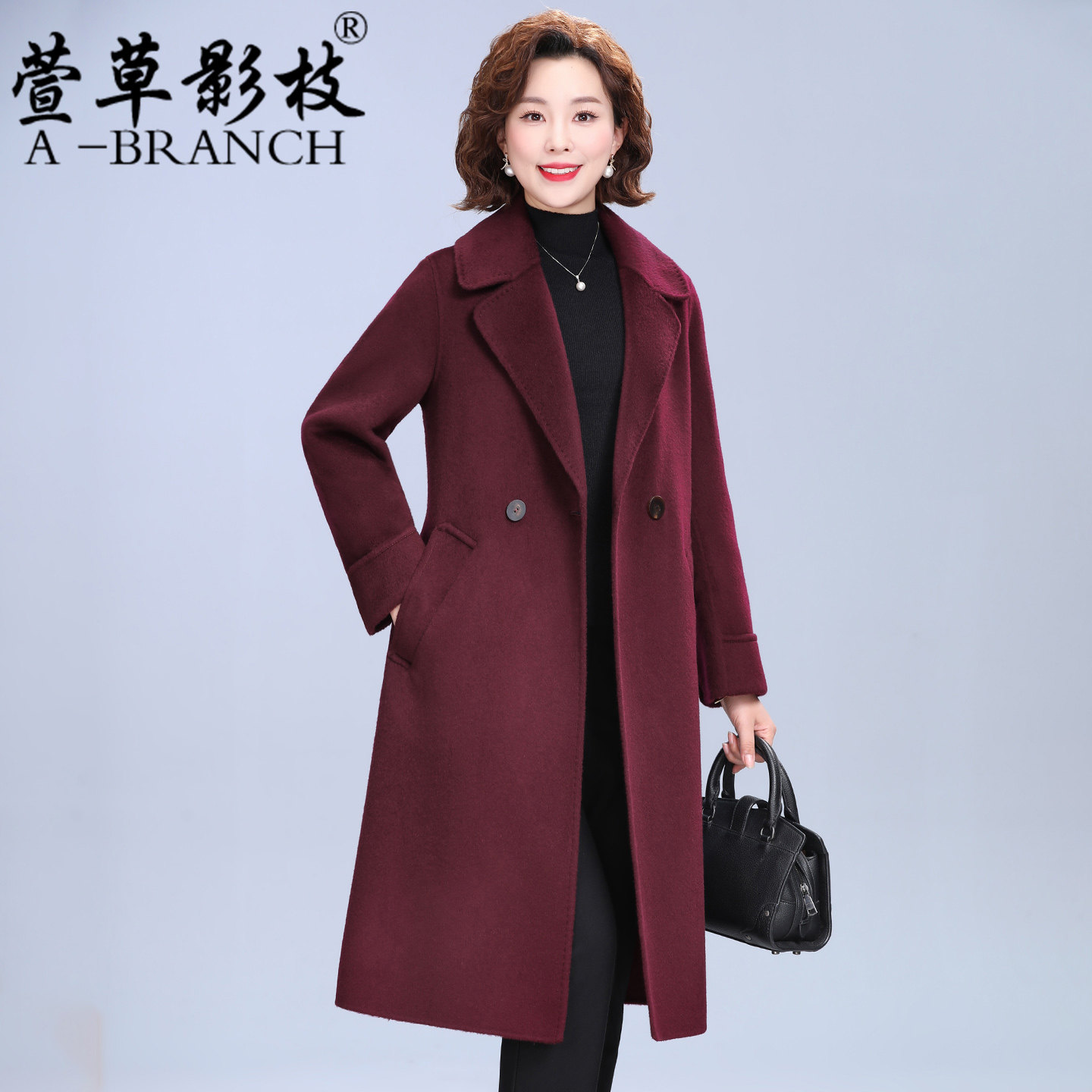 时尚妈妈装秋冬阔太太双面羊毛绒大衣中老年女气质保暖羊毛呢外套,女装/女士精品,中老年女装,淘宝优惠券,粉丝福利购,淘宝优惠卷