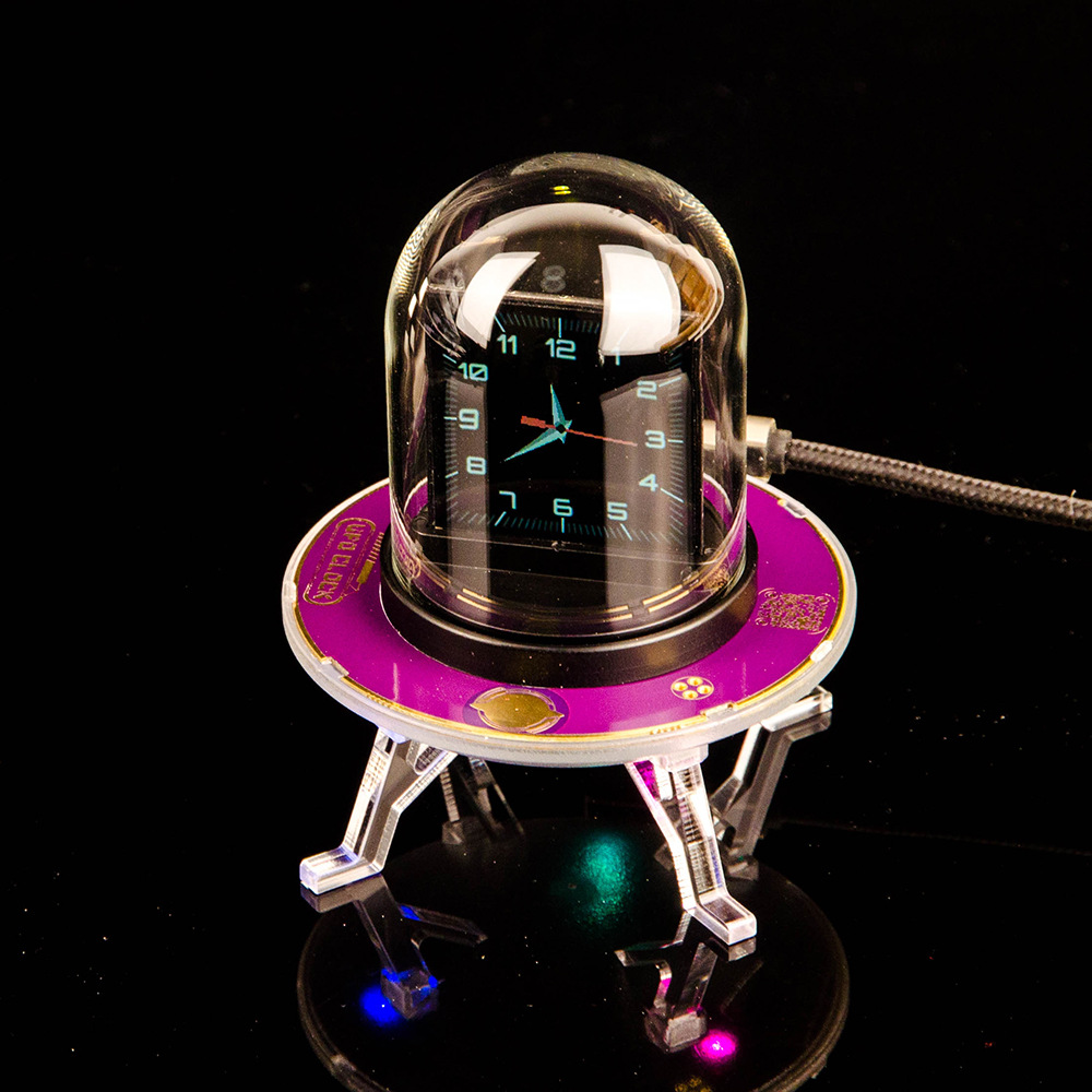 GeekMagic UFO-CLOCK创意天气Bitcoin股票汇率时钟多功能产品