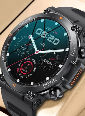 跨境K56PRO三防智能手表音乐天气1.39寸心率血压血氧蓝牙通话手环