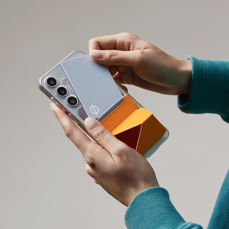 2025新款可粘贴式支架便携桌面卡包支架折叠背贴