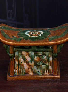 仿古做旧陶瓷枕头复古唐代凤凰枕古董古玩收藏品