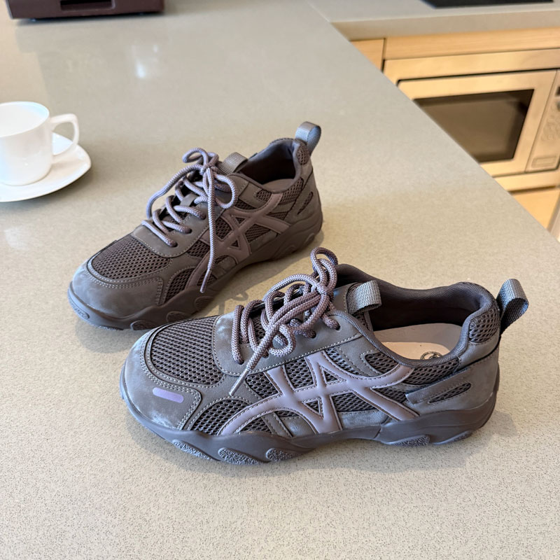 跟高3cm复古厚底德训鞋女2025秋季新款巨好看超火芭蕾百搭休闲鞋