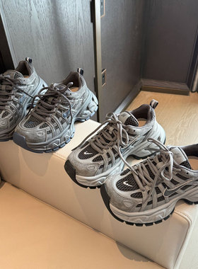 跟高5cm厚底增高老爹鞋女2025新款秋冬显脚小休闲百搭跑步运动鞋