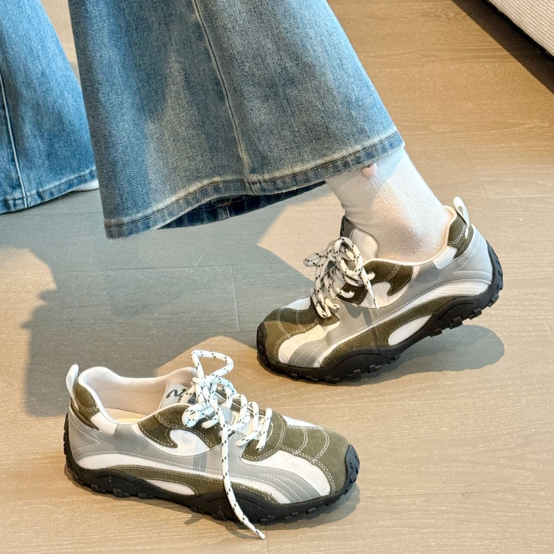 跟高3cm设计感小众厚底德训鞋女款2026新款春季不累脚户外登山鞋