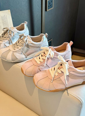 跟高3cm轻便好穿德训鞋女款2026春季新款爆款软底舒适百搭休闲鞋