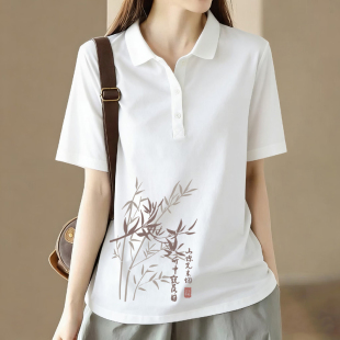 时尚 t恤女夏季 休闲上衣 翻领气质短袖 外贸出口清仓100%纯棉polo衫