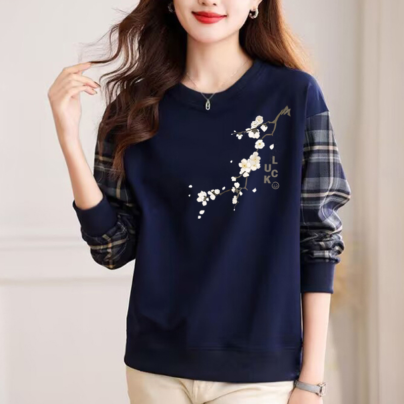 纯棉时尚长袖卫衣女秋冬上衣