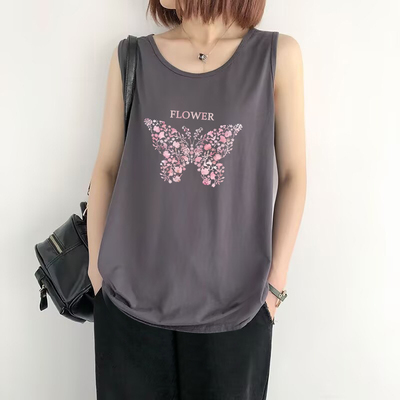 100%纯棉夏休闲打底吊带背心女