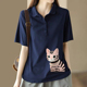 时尚 显瘦短袖 翻领T恤女 休闲气质上衣时尚 外贸出口100%纯棉POLO衫