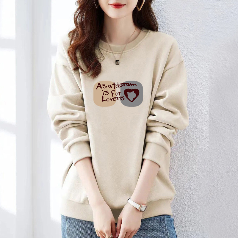 品牌外贸出口纯棉长袖气质卫衣女减龄大码宽松显瘦百搭打底上衣潮,女装/女士精品,大码内搭,淘宝优惠券,粉丝福利购,淘宝优惠卷