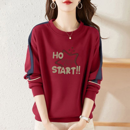 纯棉大码印花卫衣秋气质