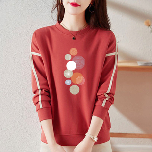 大码 宽松卫衣女士秋季 显瘦胖mm上衣 洋气纯棉长袖 外贸出口清仓时尚