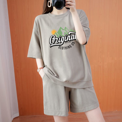 00%纯棉运动两件套女时尚套装