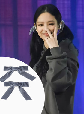 blackpink同款丝绒蝴蝶结发圈