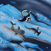 daparo鲨鱼胸针女男设计师原创高档女男徽章生日礼物大衣配饰领针